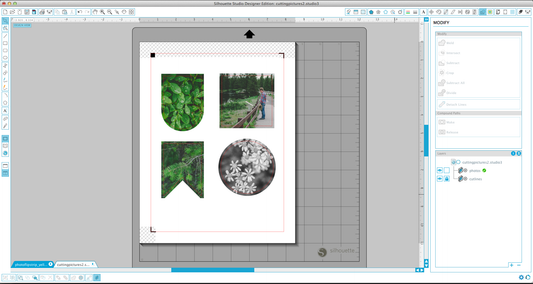 How to cut photos into any shaping using Silhouette Studio