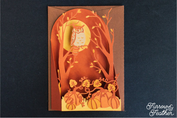 Halloween Owl Card SVG