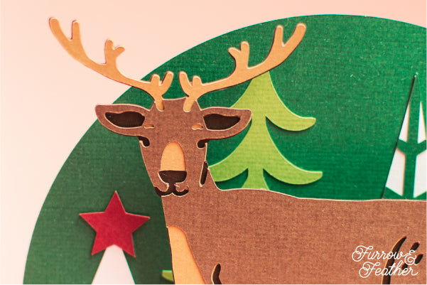 Christmas Reindeer Card SVG