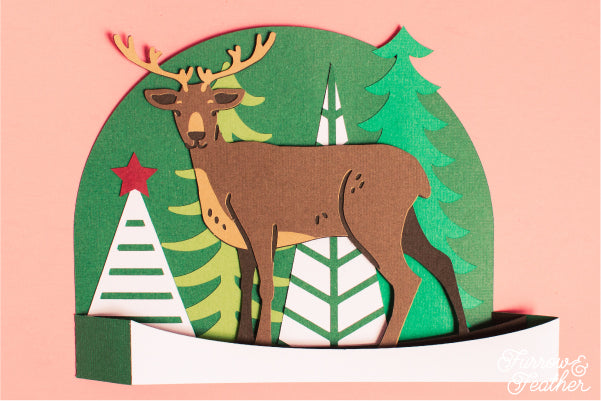 Christmas Reindeer Card SVG