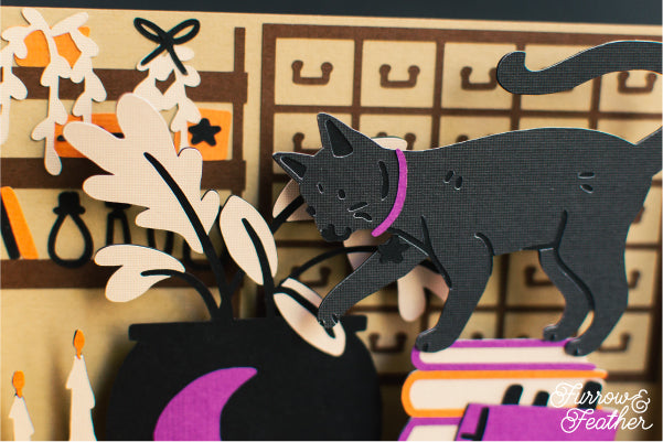 Halloween Witch Kitchen Card SVG