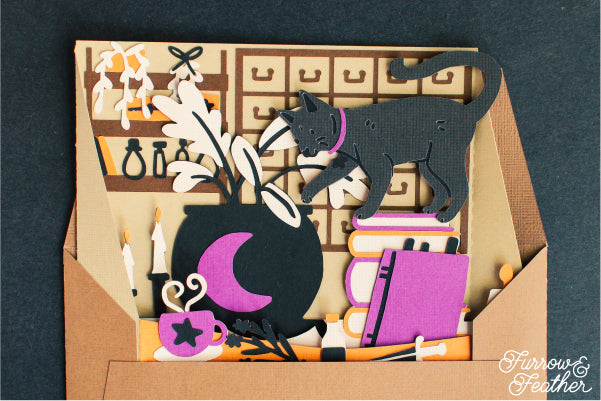 Halloween Witch Kitchen Card SVG