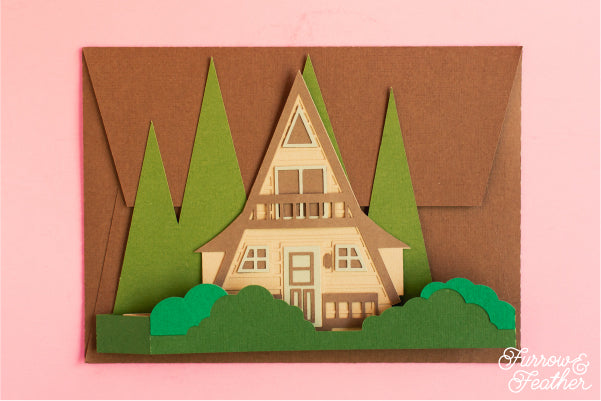A Frame Cabin Card SVG