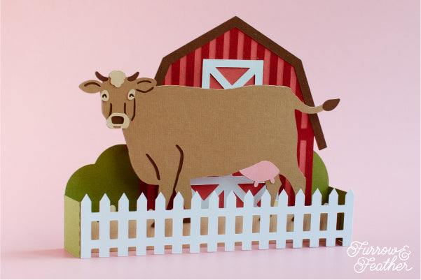 Cow Barn Card SVG