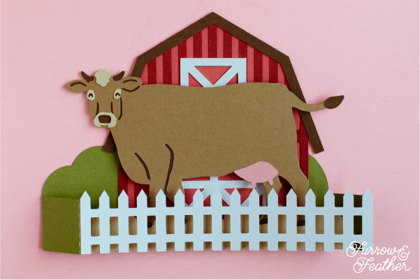 Cow Barn Card SVG
