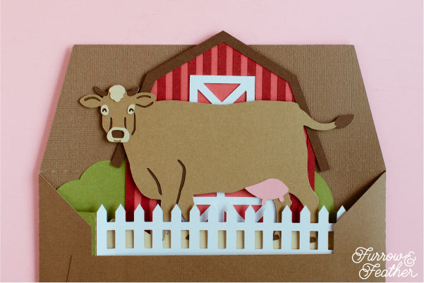 Cow Barn Card SVG