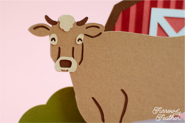 Cow Barn Card SVG