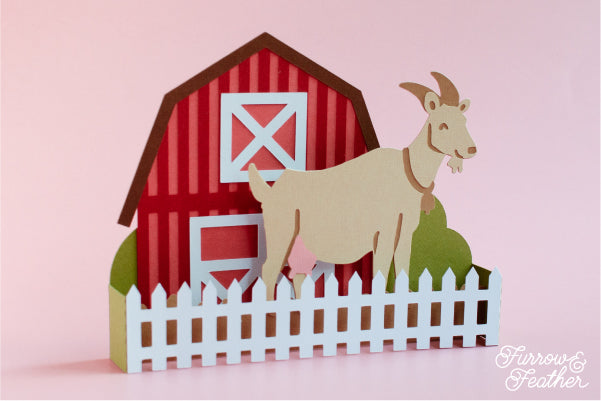 Goat Barn Card SVG