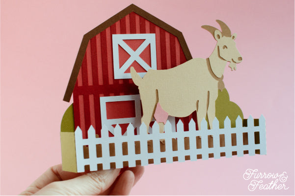 Goat Barn Card SVG