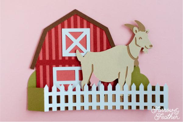 Goat Barn Card SVG