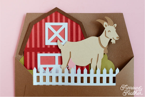 Goat Barn Card SVG