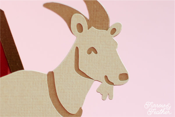 Goat Barn Card SVG