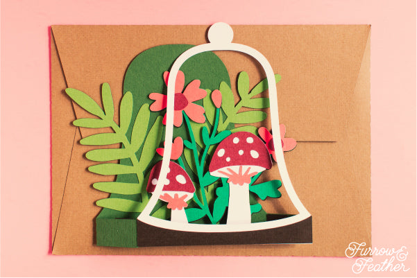 Bell Jar Terrarium Card SVG