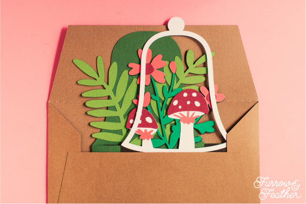 Bell Jar Terrarium Card SVG