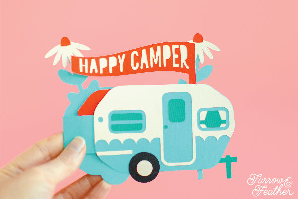Happy Camper Card SVG