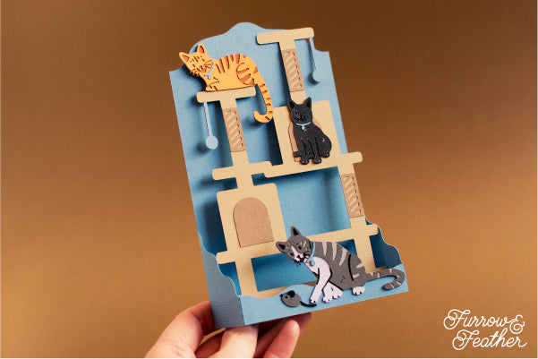 Cat Tree Card SVG