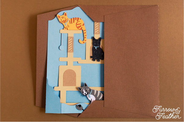 Cat Tree Card SVG