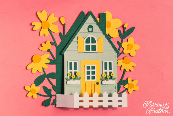 Wildflower Cottage Card SVG