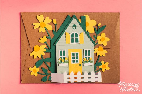 Wildflower Cottage Card SVG