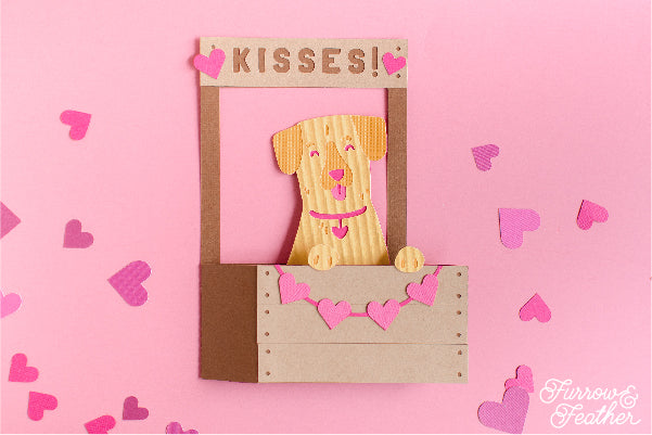 Dog Kissing Booth Card SVG - Labrador