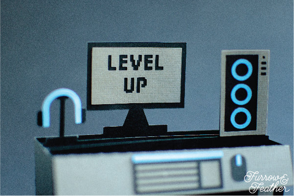 Gamer Computer Card SVG