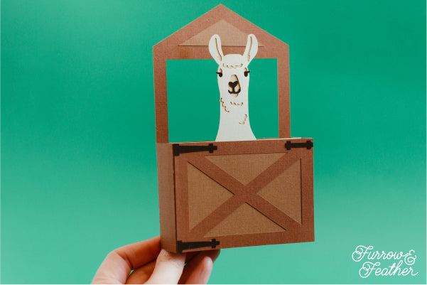 Llama Stall Card SVG