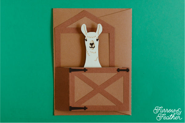 Llama Stall Card SVG