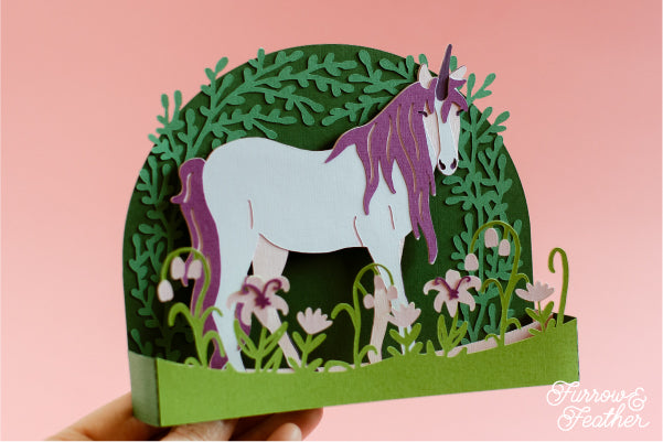 Magical Unicorn Card SVG