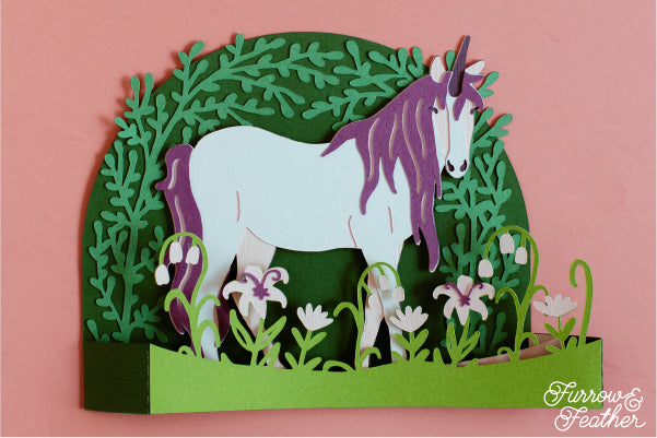 Magical Unicorn Card SVG