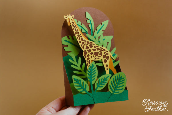 Giraffe Jungle Card SVG