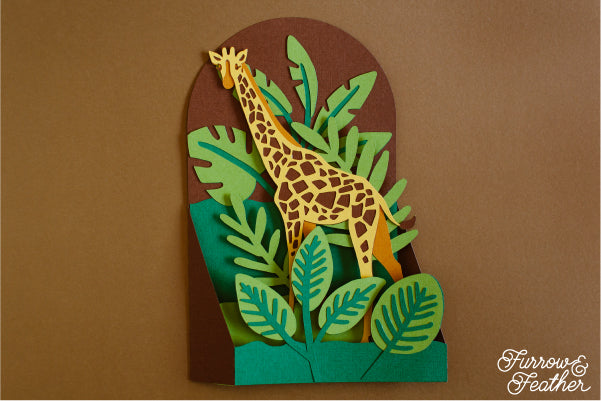 Giraffe Jungle Card SVG