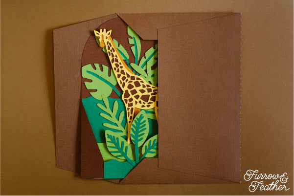 Giraffe Jungle Card SVG