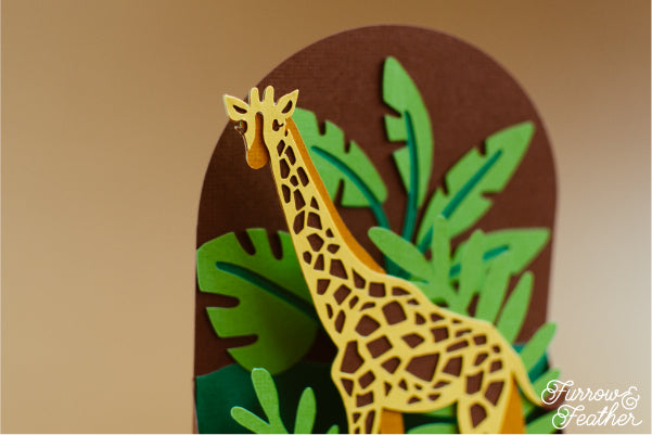 Giraffe Jungle Card SVG