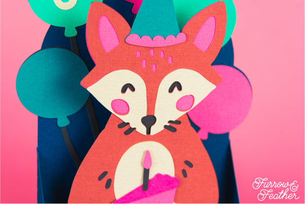 Fox Birthday Card SVG