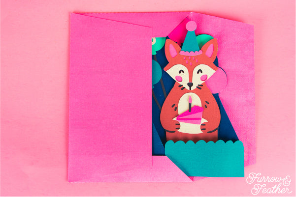 Fox Birthday Card SVG