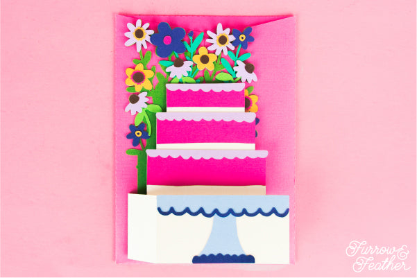 Wildflower Birthday Cake Card SVG