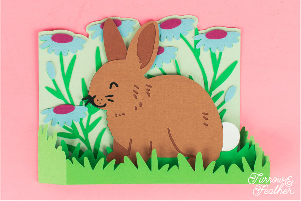 Spring Easter Bunny Card SVG