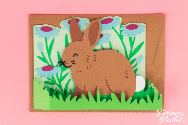 Spring Easter Bunny Card SVG