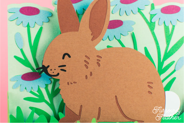 Spring Easter Bunny Card SVG