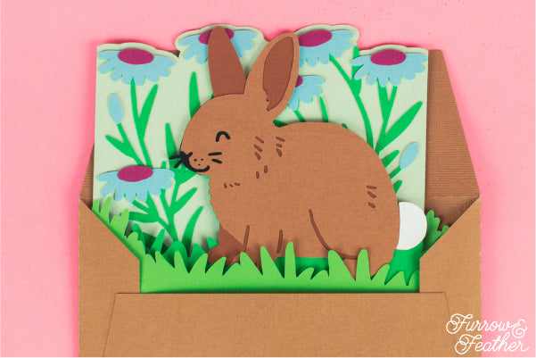 Spring Easter Bunny Card SVG