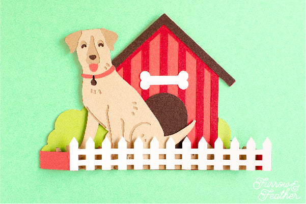 Dog House Card SVG - Labrador