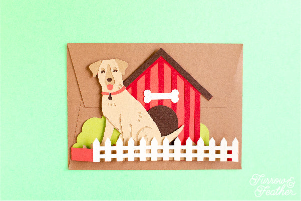 Dog House Card SVG - Labrador