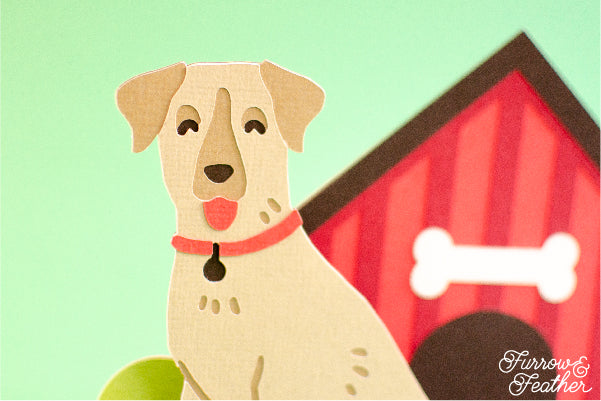 Dog House Card SVG - Labrador
