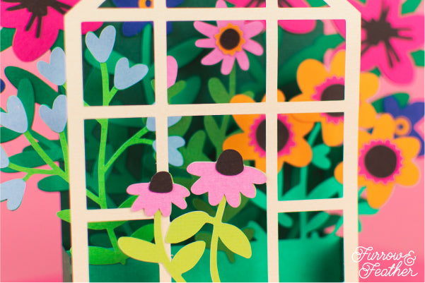 Summer Wildflower Greenhouse SVG