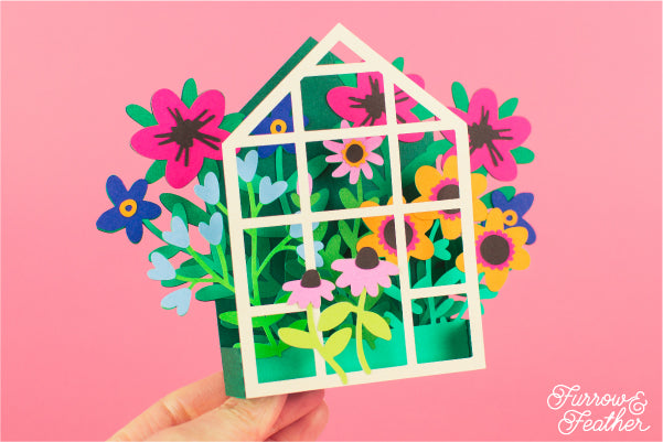 Summer Wildflower Greenhouse SVG