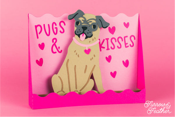 Pugs and Kisses Card SVG