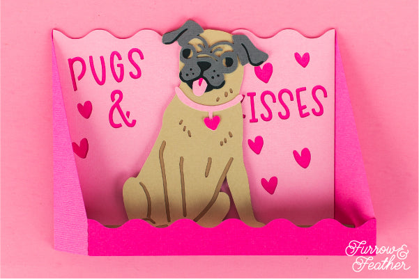 Pugs and Kisses Card SVG