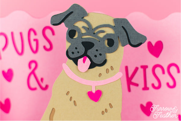 Pugs and Kisses Card SVG