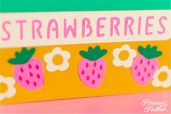 Strawberry Stand Card SVG