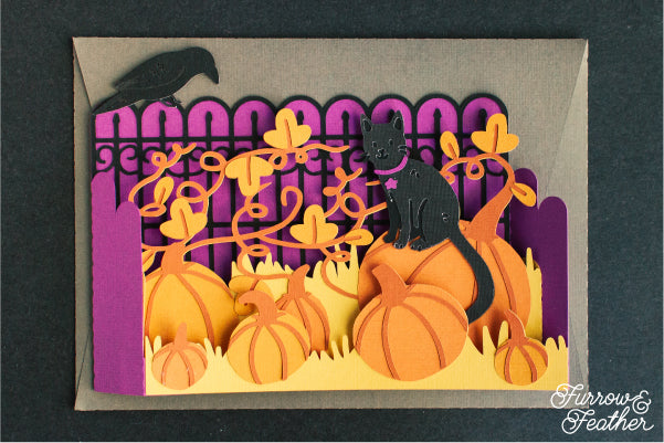 Halloween Pumpkin Patch Card SVG